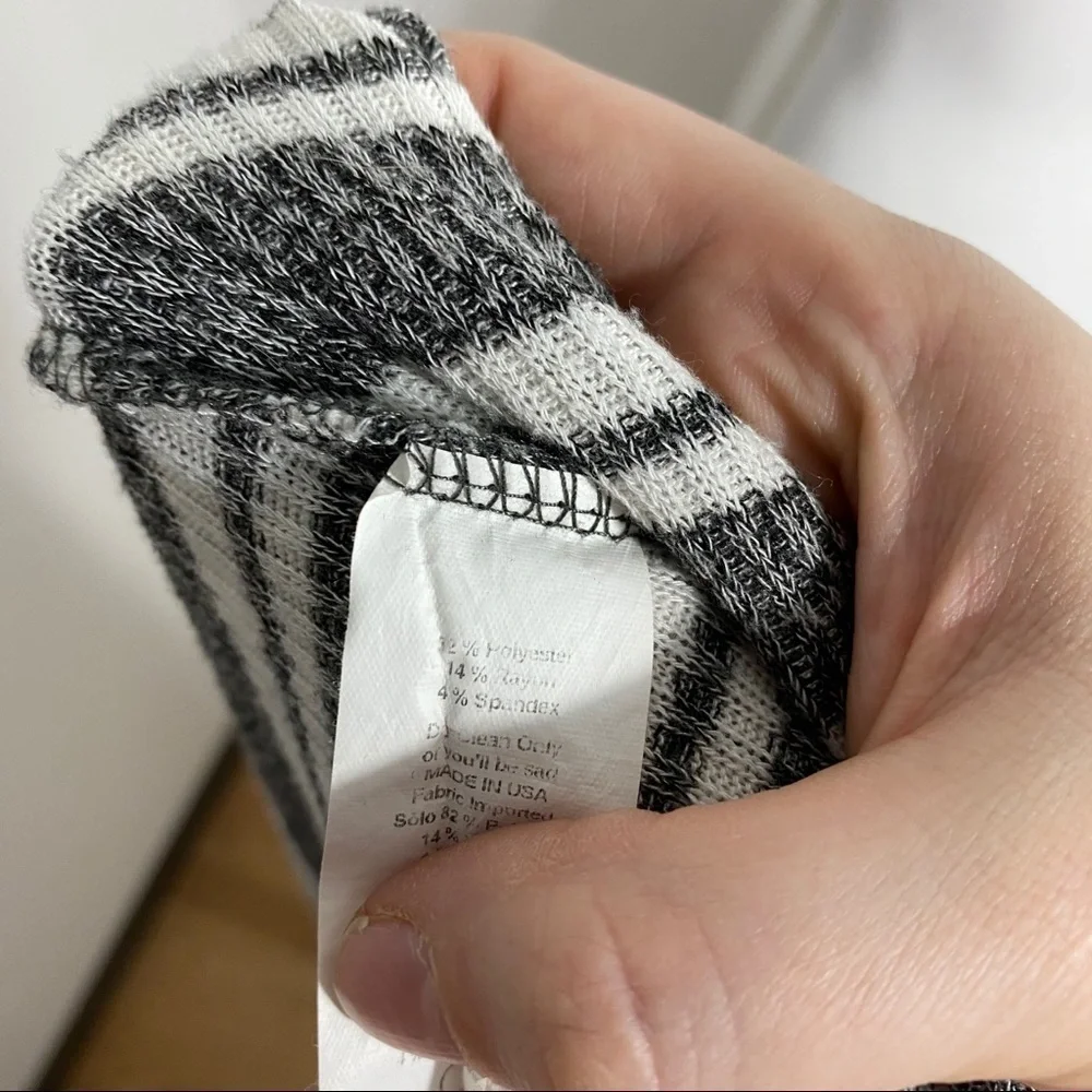 Lularoe Gray White Striped Cardigan Small